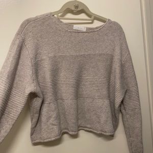 boxy cropped oatmeal sweater oak + fort